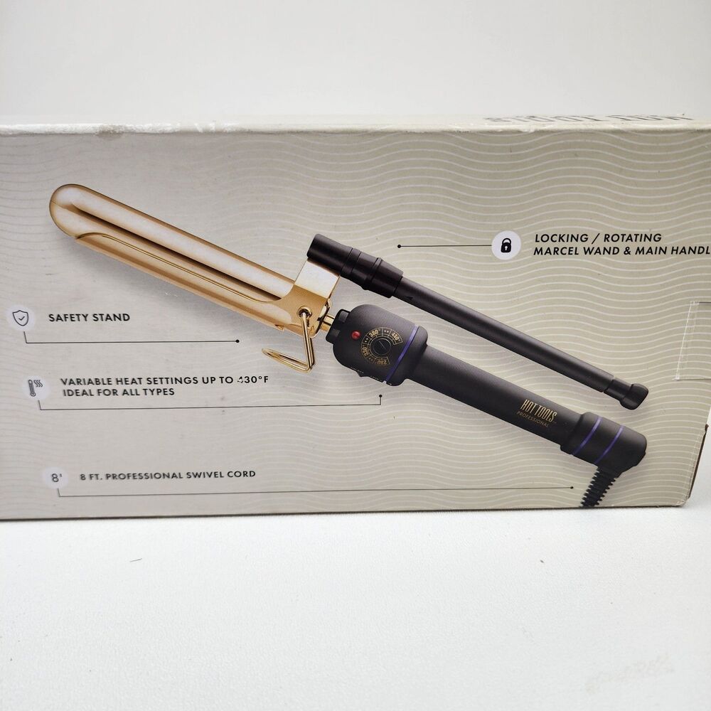 Hot Tools Pro Artist 24K Gold Marcel Curling Iron 1” Professional Hair Styler